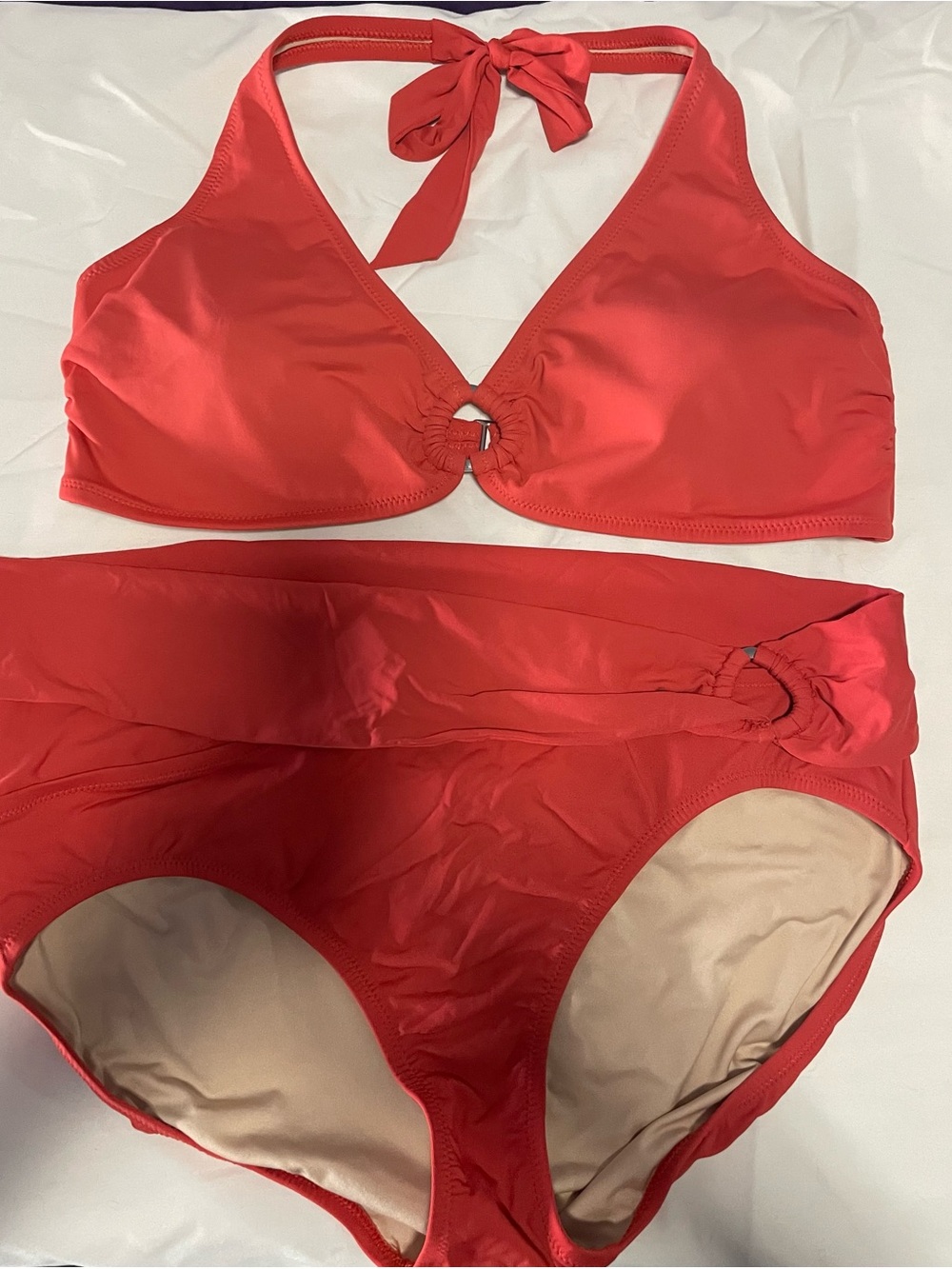 Plus Size 16 Coral Bikini